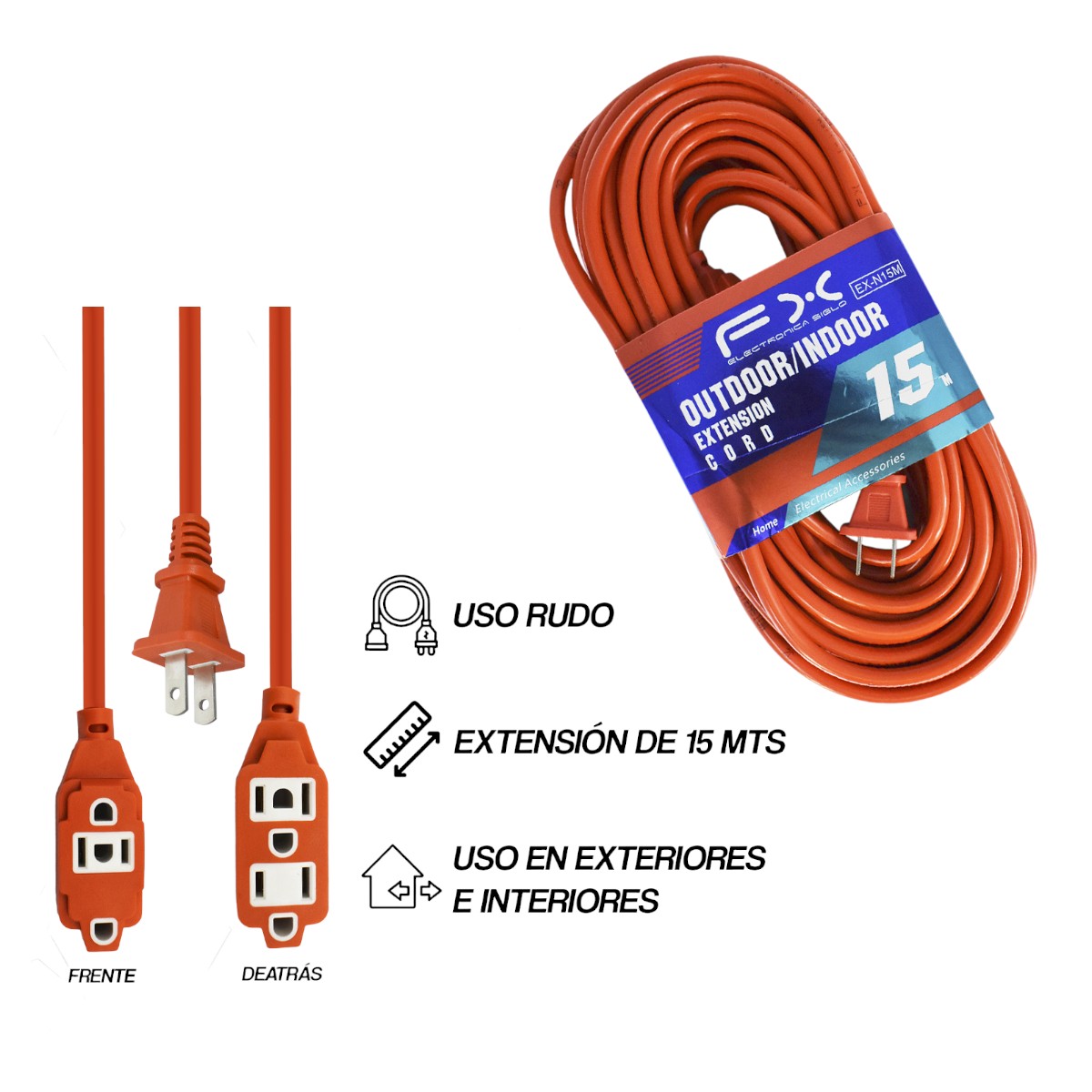 EX-N15M EXTENCION FX 15m NARANJA