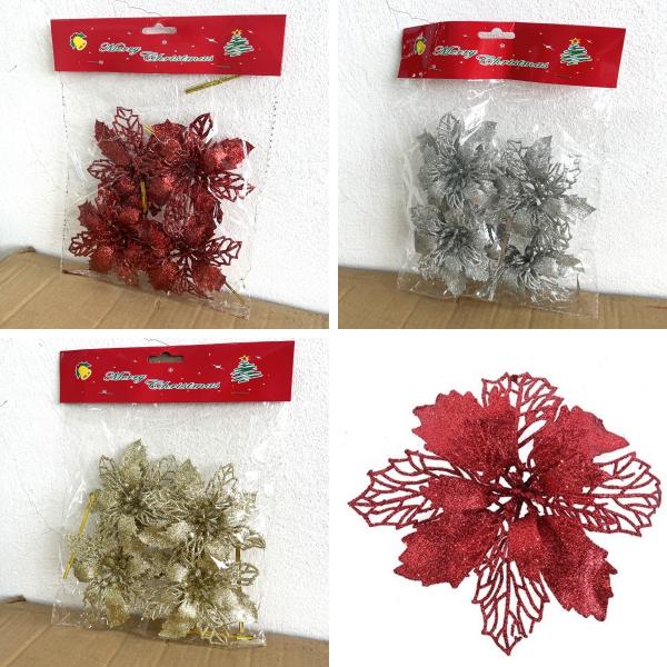 FXY-1548 Flores de Navidad 4P FXY1548
