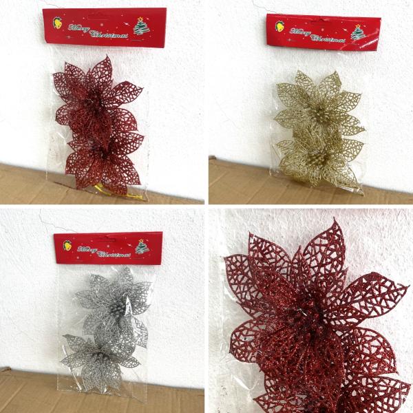 FXY-1551 Flores de Navidad 2P FXY1551