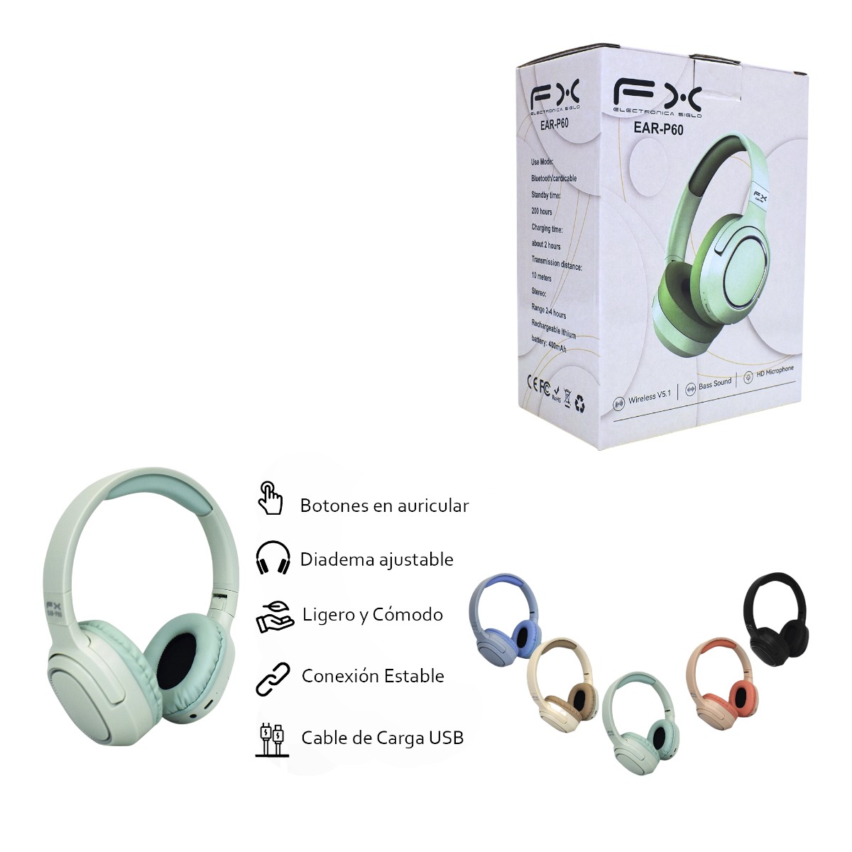 EAR-P60 AURICULARES BLUETOOTH17.12 EARP60