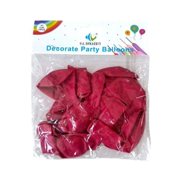 FXY-4647 GLOBO ROJO ROSA MATE DE 2,2 G Y 10 PULGADAS FXY4647