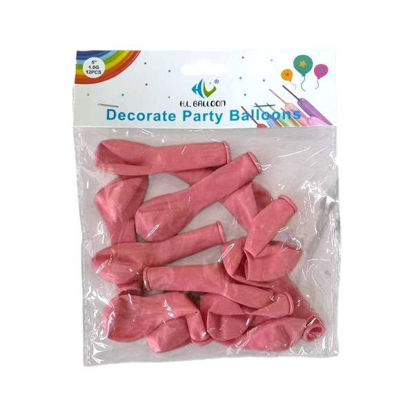 FXY-4664 GLOBO ROSA MATE DE 5 PULGADAS Y 1 G FXY4664