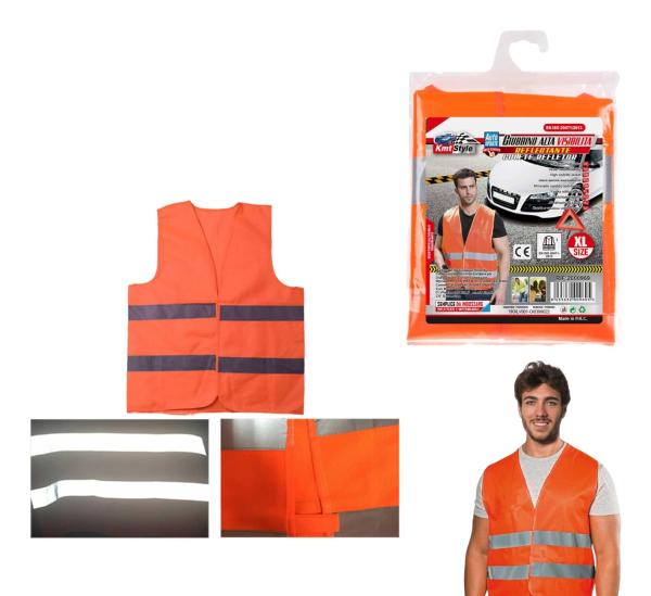 FXY-4545 CHALECO DE SEGURIDAD NARANJA 63*65CM FXY4545