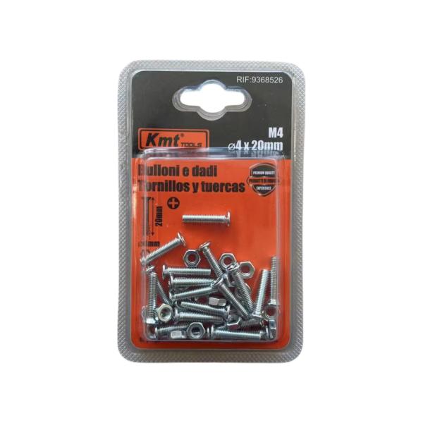 FXY-4566 TORNILLO CON TUERCA 4*20 MM FXY4566