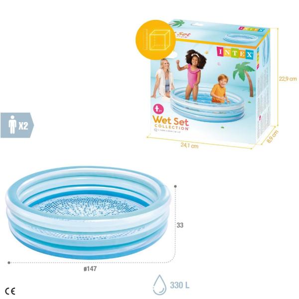 FXY-5318 PISCINA AZUL CRISTAL 147X33CM FXY5318