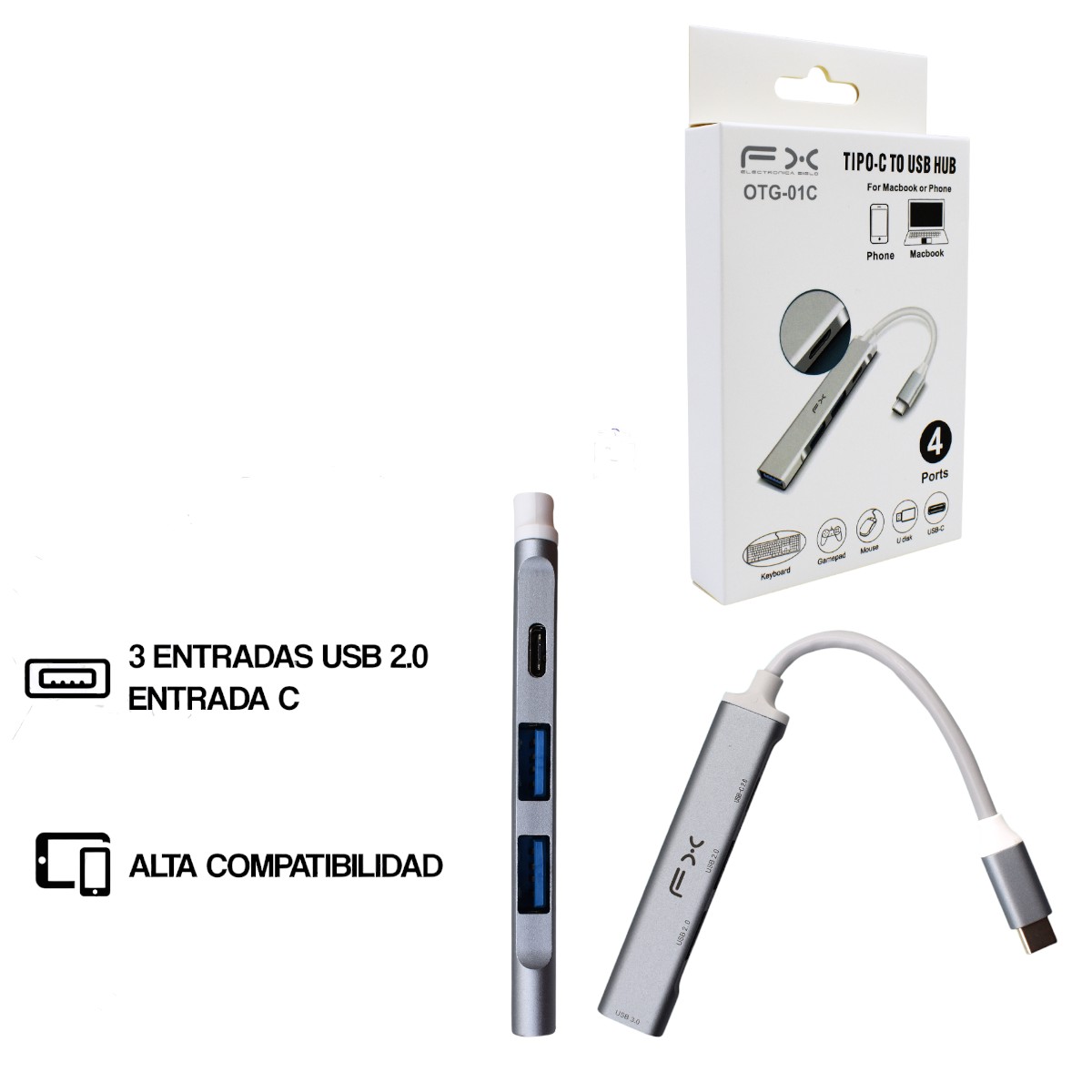 OTG-01C CABLE ADAPTADOR DE ESTACION DE ACOPLAMIENTO TIPO C OTG01C