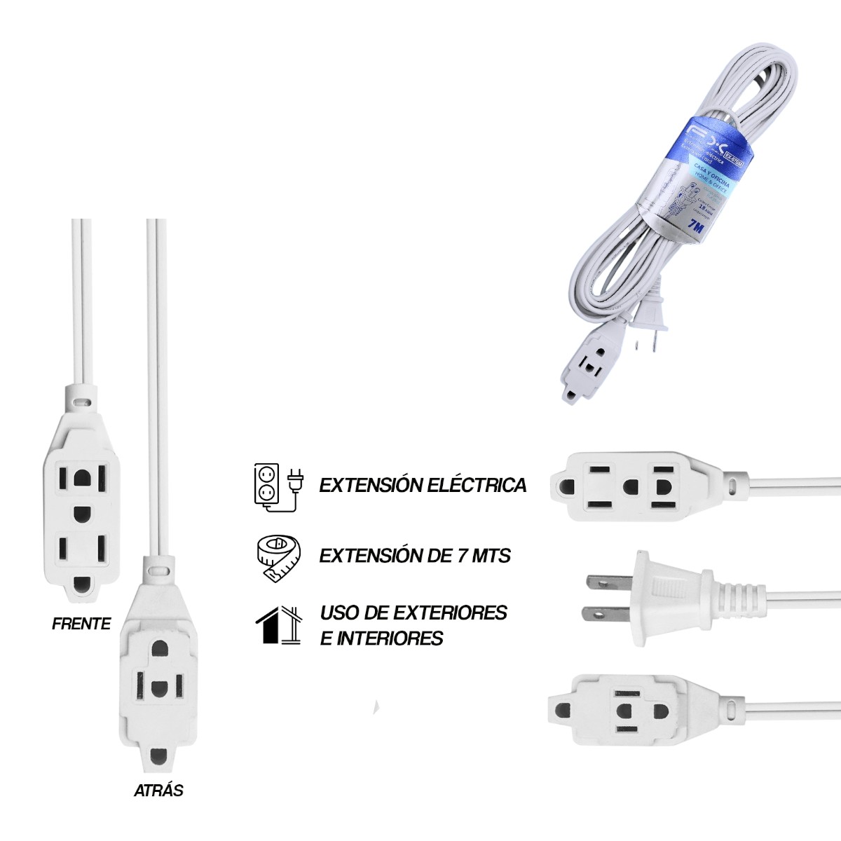 EX-07BM CABLE DE EXTENSION DE 7 M BLANCO EX07BM