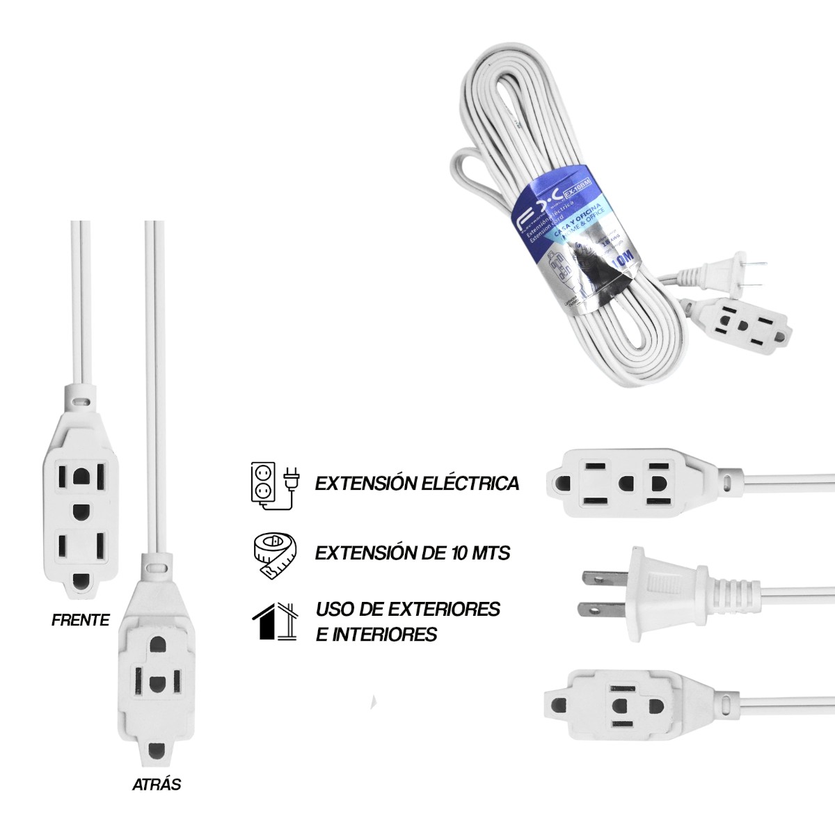 EX-10BM CABLE DE EXTENSION DE 10 M BLANCO EX10BM