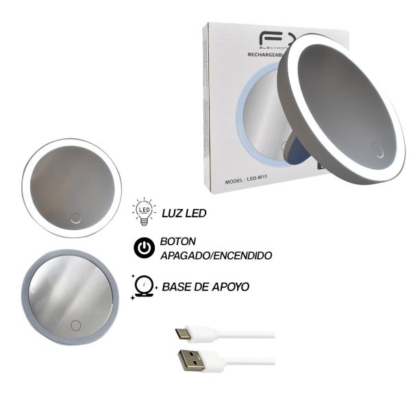 LED-M15 ESPEJO CON LUZ EN BOLDEN ELECTRICO LEDM15