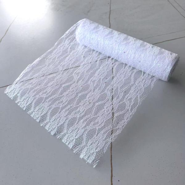 FXY-5588 MALLA EN ROLLOS DECORATIVO  BLANCA BRILLAS 24CM*4.5   FXY5588