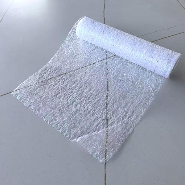 FXY-5595 MALLA EN ROLLOS DECORATIVO  BLANCA DE 7 COBRILLAS 24CM*4.5   FXY5595