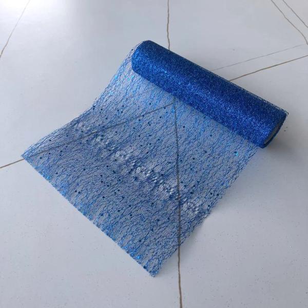 FXY-5596 MALLA EN ROLLOS DECORATIVO  AZUL COBRILLAS 24CM*4.5   FXY5596