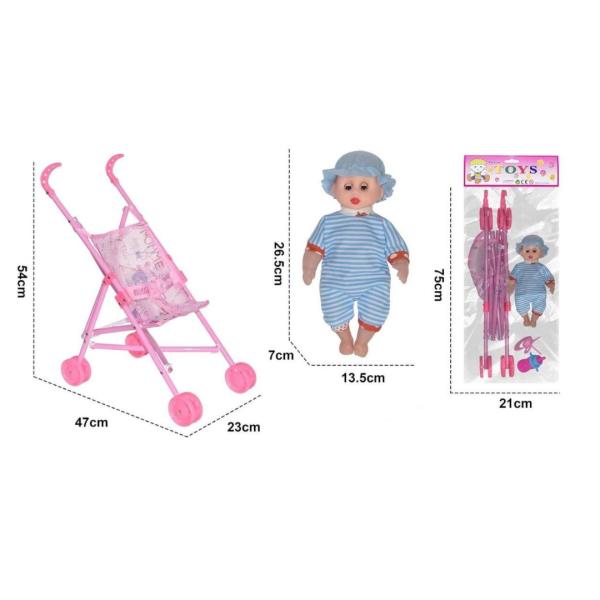 FXY-4751 SET DE MUNECA CON CARRITO FXY4751