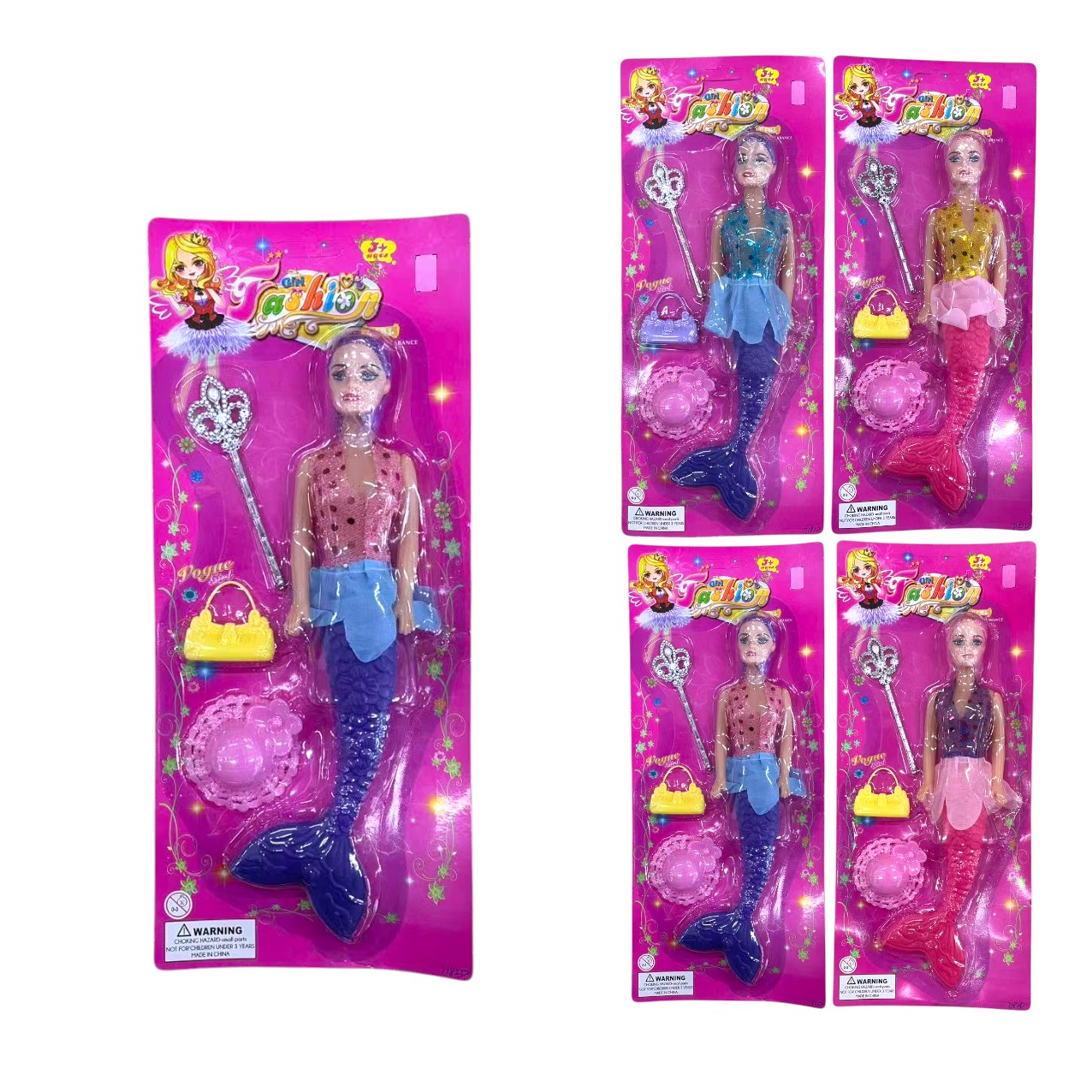 FXY-4734 MUNECA SIRENA 11.5PULGADA CON CARTON FXY4734