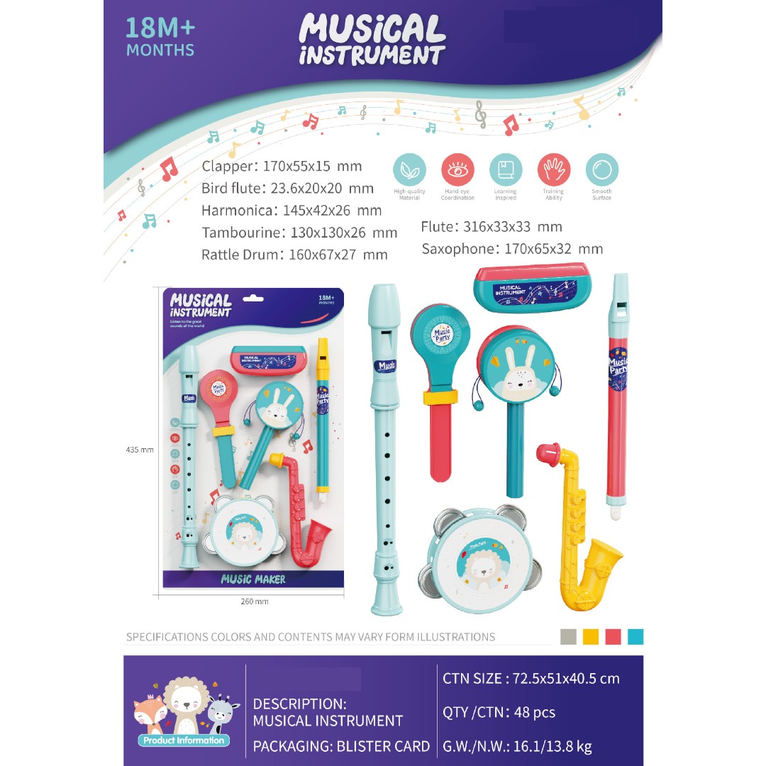 FXY-4937 JUGUETE Paq.INSTRUMENTO MUSICALES FXY4937