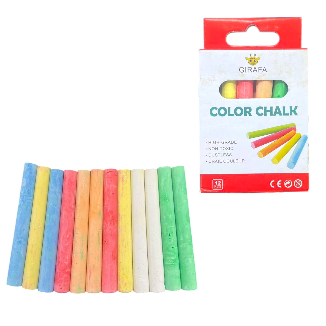 FXY-5348 TIZAS DE COLORES 12pcs FXY5348