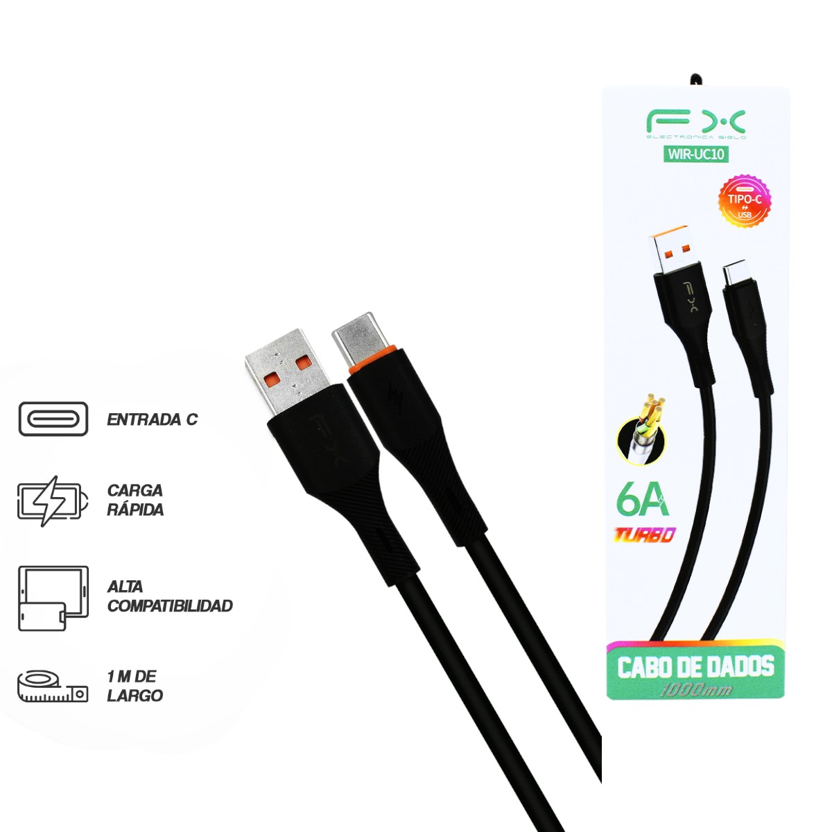 WIR-UC10 CABLE DE TIPO-C 1m WIRUC10