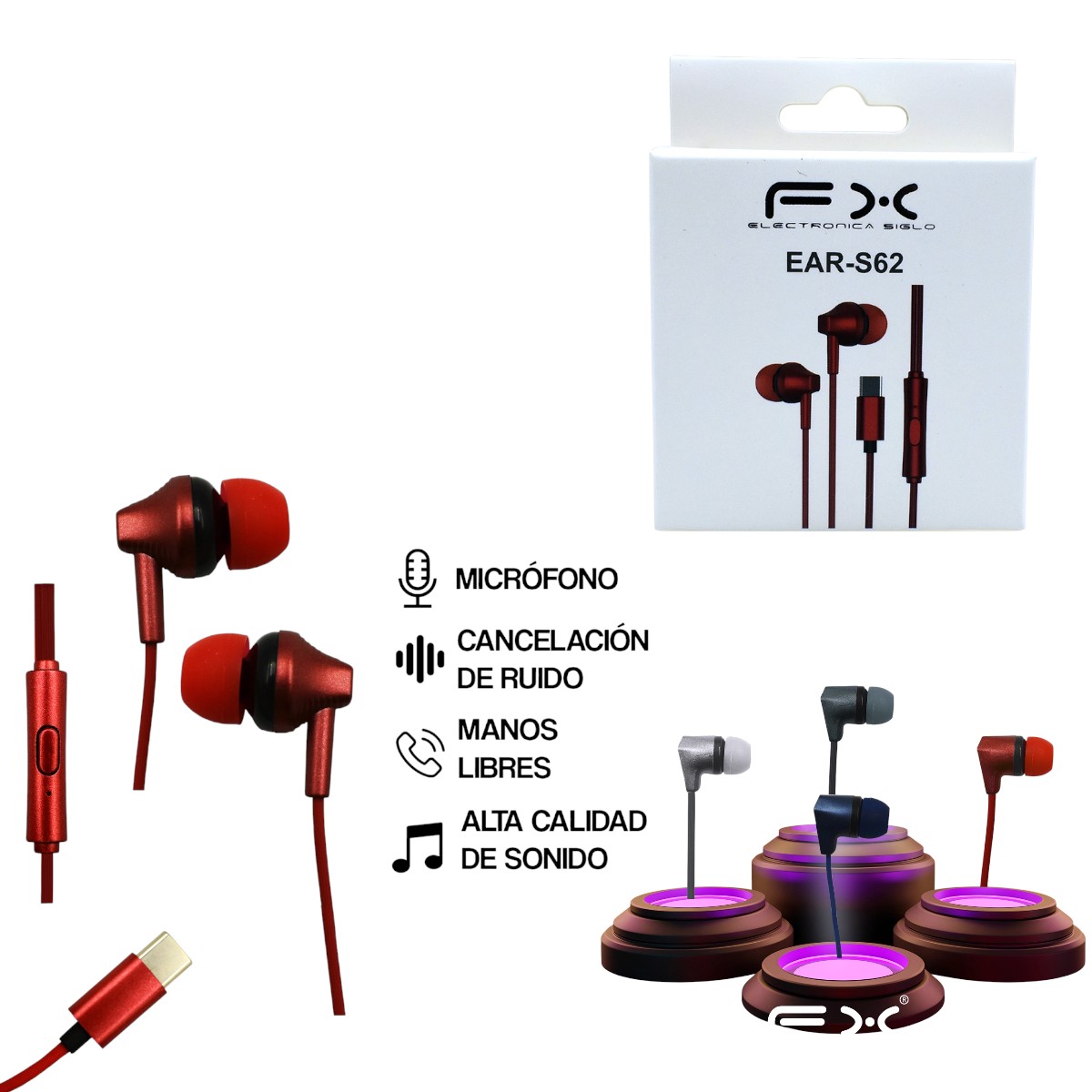 EAR-S62 AUDIFONO ALAMBRICO EARS62