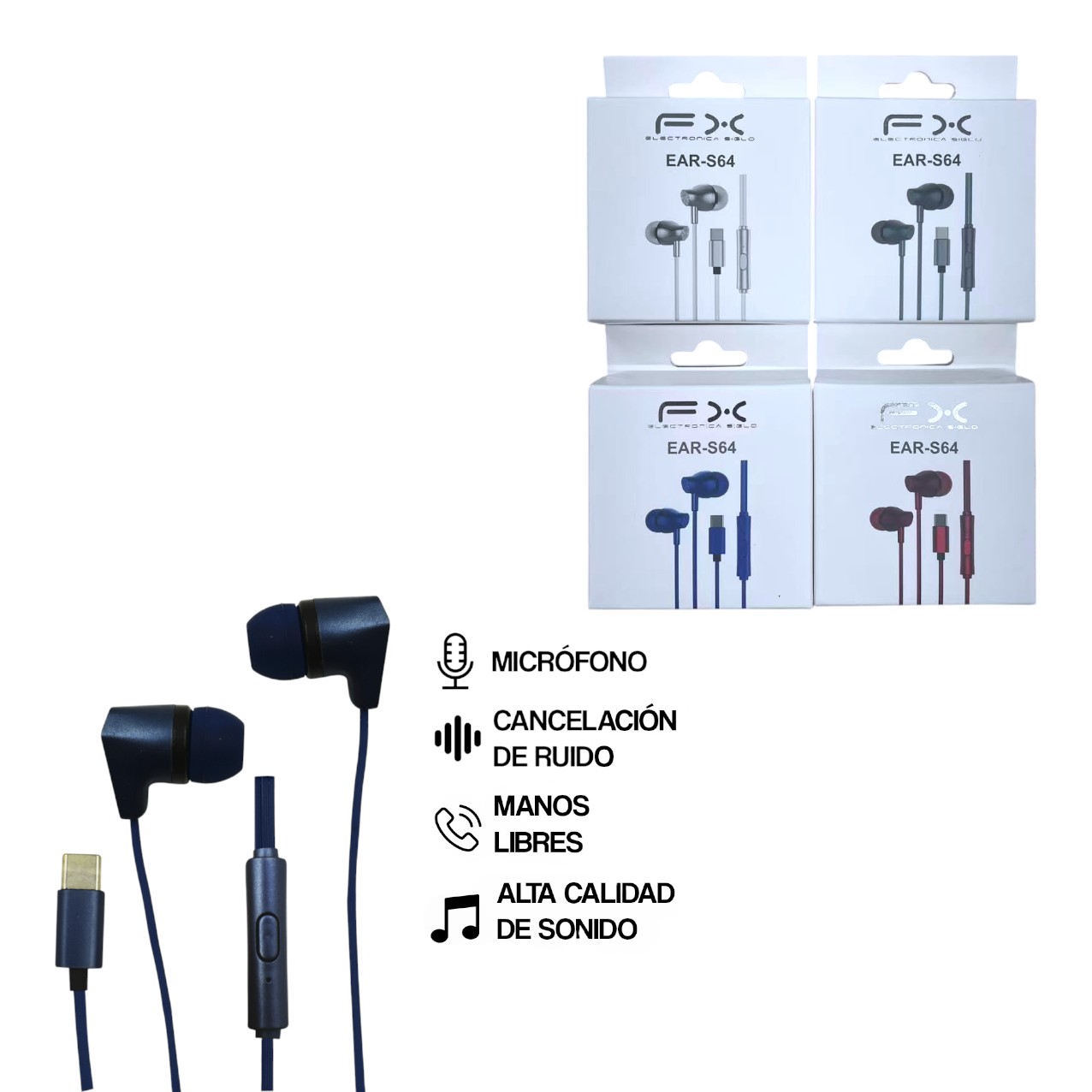 EAR-S64 AUDIFONO ALAMBRICO EARS64