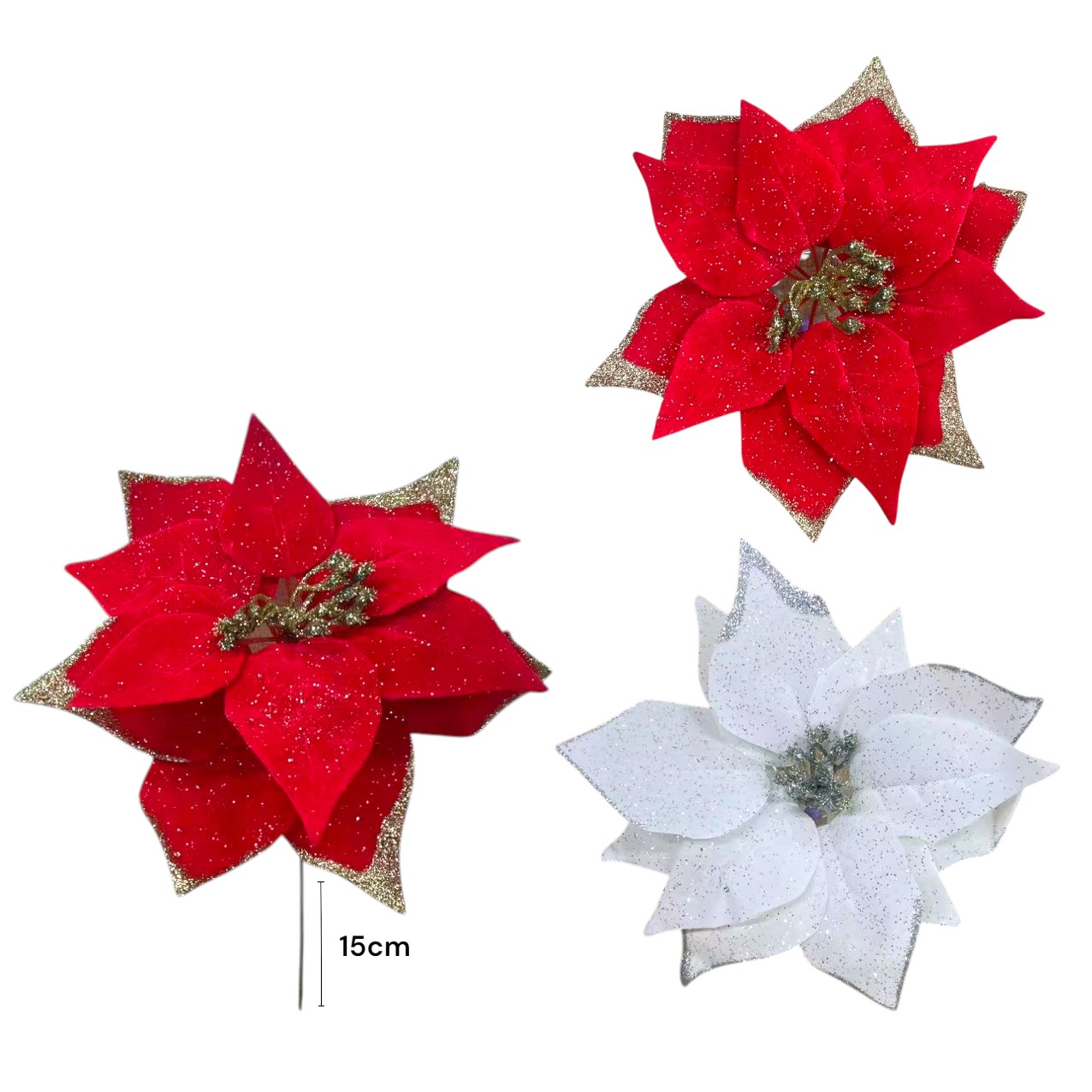 FXY-5372 FLORES DE NAVIDAD 15cm FXY5372