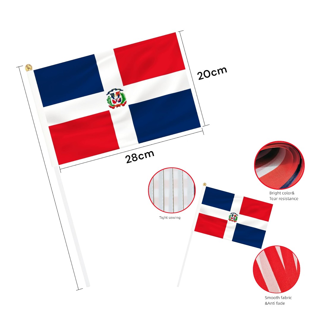 FXY-3411 BANDERA REPULIBICA DOMINICAN 20*28cm FXY3411