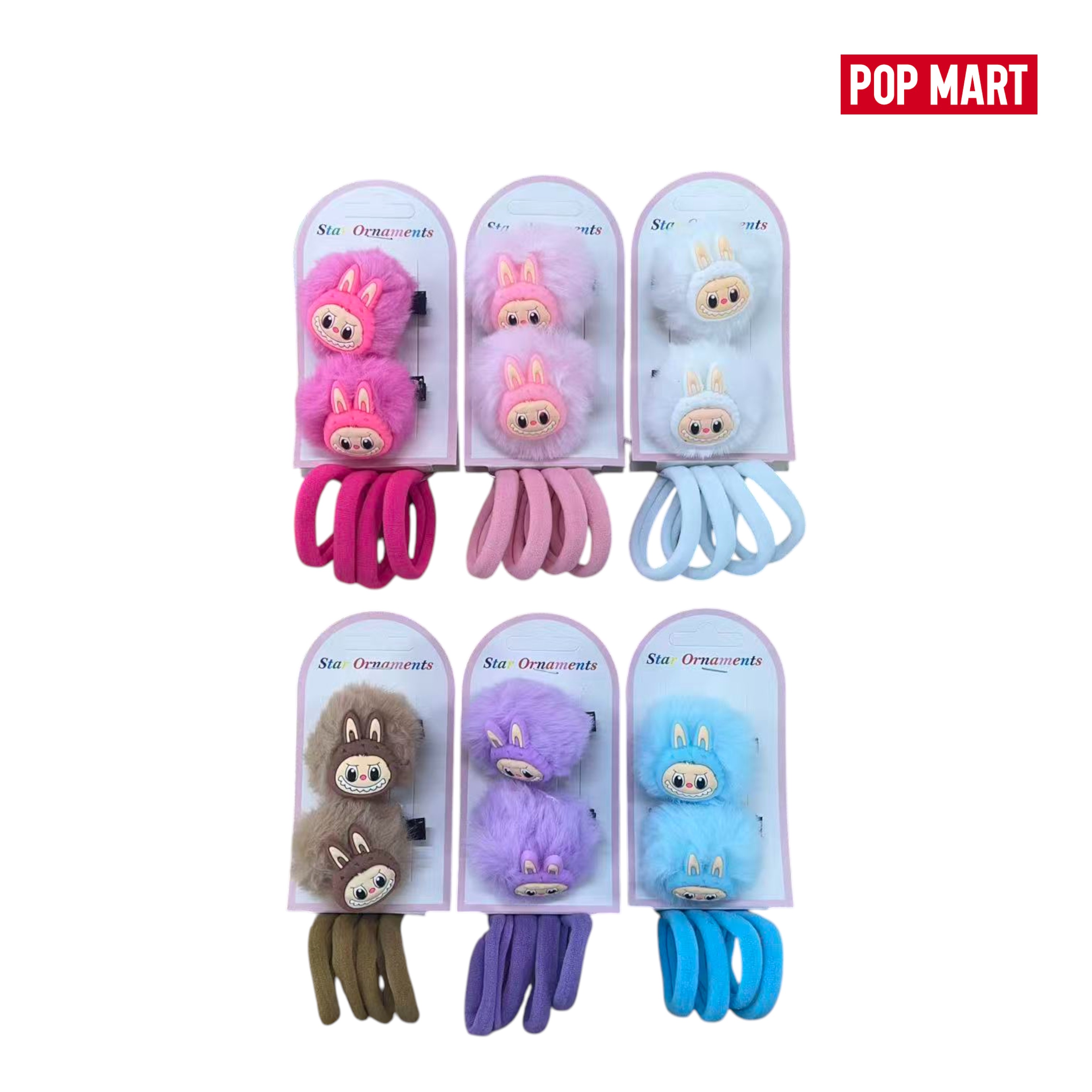 FXY-6213 GANCHO DE CABELLO CON GOMITA LABUBU 2+4pcs FXY6213